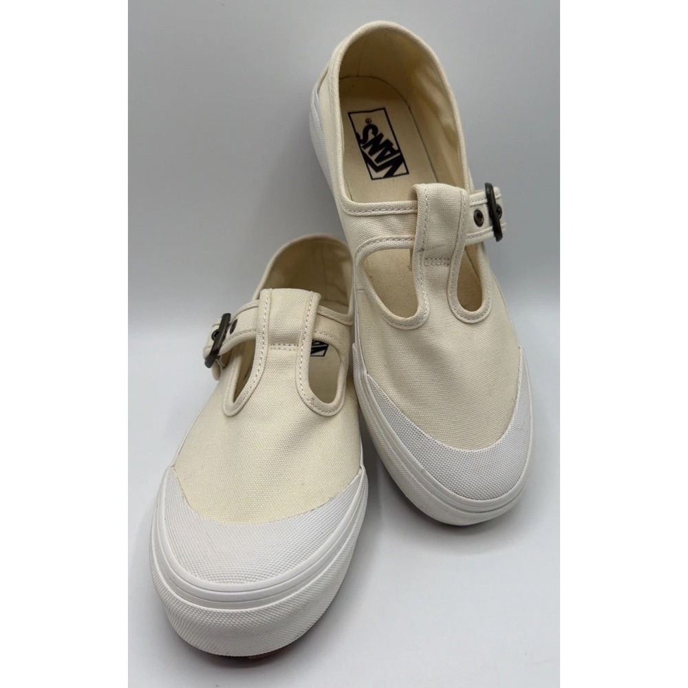 Vans Mary Jane's #93 Beige/White w/T-Strap Buckle Women's Sz. 10 New No Box